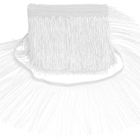 10 Yards Polyester Fringe Lace Trims OCOR-WH0080-97A-1