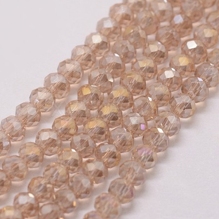 Electroplate Glass Bead Strands X-GLAA-K016-2x3mm-03FR-1