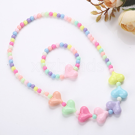 Plastic Beaded Necklaces & Beaded Bracelets WG32877-07-1