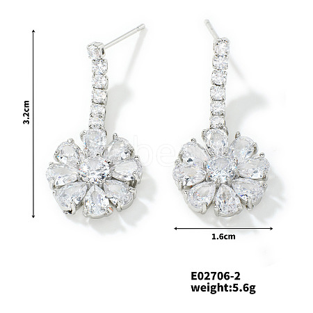 Exquisite Cubic Zirconia Stud Earrings IW9386-2-1