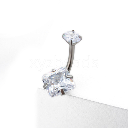 Clear Cubic Zirconia Belly Button Rings FS-WG81544-10-1