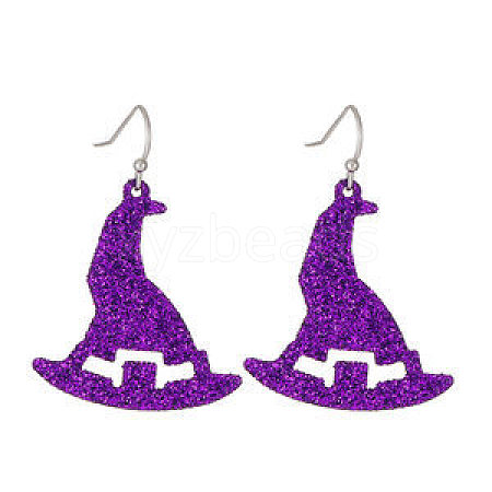 Halloween Alloy Acrylic Dangle Earrings FS-WG03594-12-1