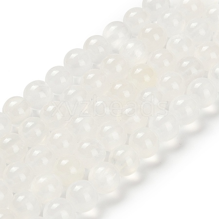 Natural White Jade Beads Strands G-B128-A02-03-1