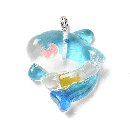 Ocean Theme Transparent Resin Cartoon Pendants CRES-F024-01E-1