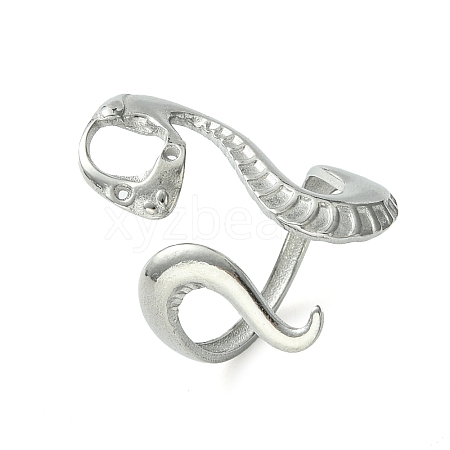 Non-Tarnish 304 Stainless Steel Open Cuff Ring RJEW-L110-014P-1