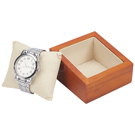 Rectangle Wooden Watch Display Stands ODIS-WH0017-110B-1