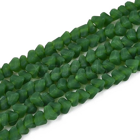 Frosted Opaque Glass Beads Strands GLAA-N017-4mm-17-1