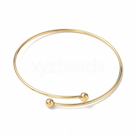 Ion Plating(IP) Adjustable 304 Stainless Steel Wire Cuff Bangle Making X-MAK-F286-02G-1