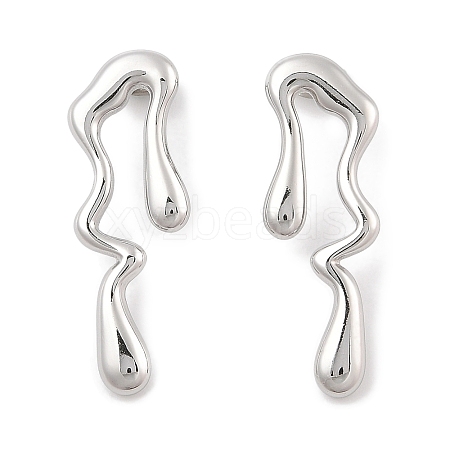 304 Stainless Steel Stud Earrings EJEW-B108-03P-1