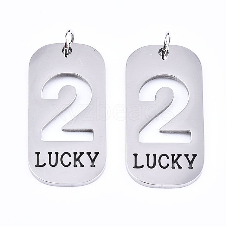 Non-Tarnish 201 Stainless Steel Pendants STAS-T044-220P-2-1