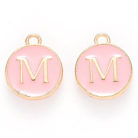 Golden Plated Alloy Enamel Charms ENAM-S118-07M-1