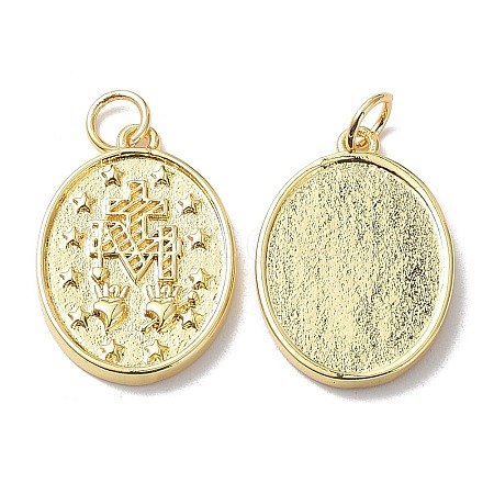 Brass Medal Pendants KK-R148-06G-1