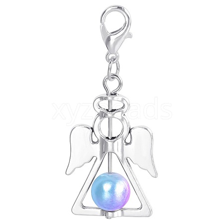 Alloy Angel Pendant Decorations KEYC-PW0009-04J-1