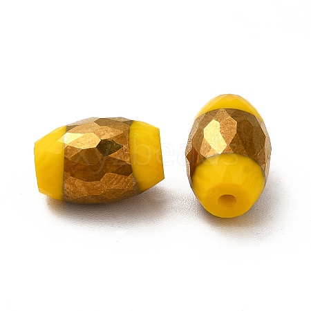 Opaque Electroplate Glass Beads EGLA-H003-02G-03-1