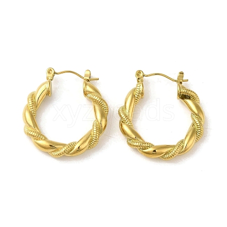 304 Stainless Steel Hoop Earrings for Women EJEW-B054-18G-02-1