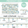 1 Skein Polyester Thread & Plastic Pendants Beaded Trim Ribbon OCOR-PH0007-75A-2
