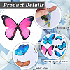 CRASPIRE 3 Sheets 3 Styles Butterfly PVC Waterproof Self-adhesive Stickers DIY-CP0009-13-5