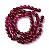 Spray Painted Crackle Glass Beads Strands CCG-Q002-12mm-08-4