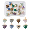 Fashewelry 16Pcs 8 Styles Natural & Synthetic Gemstone Charms G-FW0001-34-10