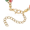 Christmas Glass & Baking Paint Pearlized Glass Pearl Round Beaded Bracelets for Women BJEW-JB12441-01-4