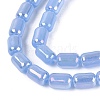 Electroplate Imitation Jade Glass Beads Strands EGLA-Q132-03A-B04-3
