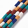 Handmade Polymer Clay Bead Strands CLAY-C003-02E-1