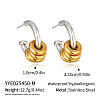 304 Stainless Steel Stud Earrings for Women JZ7724-2-2
