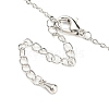 Pea Shaped Plastic Imitation Pearl Pendant Necklace with Brass Cable Chains NJEW-F316-01P-3