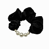 Plastic Pearls with Cloth Hair Ties PW-WG81AA1-01-1