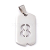 Non-Tarnish 304 Stainless Steel Pendants STAS-H144-02P-8-2