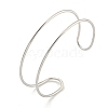 Non-Tarnish Hollowed 304 Stainless Steel Cuff Bangles for Women Men BJEW-P331-02P-1