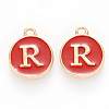 Golden Plated Enamel Alloy Charms ENAM-SZ0001-26C-R-2