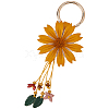 Leather and Alloy Keychain HJEW-WH20022-04B-04-1