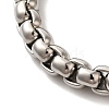 304 Stainless Steel Box Chain Bracelets BJEW-L673-021P-2