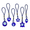 Evil Eye Lampwork Pendant Decorations HJEW-JM01274-1