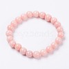 Natural Mashan Jade Beaded Stretch Bracelet BJEW-P207-08-8mm-1