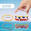 10Pcs 10 Style Handmade Polymer Clay Heishi Surfer Stretch Bracelets Set BJEW-SW00048-7