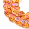 Full Plated Electroplate Transparent Glass Beads Strands EGLA-G037-09A-FR01-3