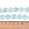Transparency Electroplate Glass Beads Strands GLAA-T023-41A-06-4