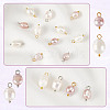 20Pcs Natural Pearl Pendants PALLOY-GA00015-4