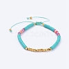 Adjustable Braided Bead Bracelets BJEW-JB05098-04-1