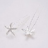 Wedding Bridal Alloy Hair Forks X-OHAR-WH0007-01B-2