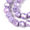 Anti-Tarnish Electroplate Glass Beads Strands EGLA-T021-8mm-15-08-3