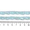 Opaque Solid Color Electroplate Glass Beads Strands LS-EGLA-N013-P6mm-B11-4