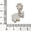 Rack Plating Alloy Rhinestone European Dangle Charms PALLOY-P307-03P-3