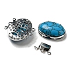 Synthetic Turquoise Box Clasp G-C104-02E-P-2