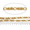 304 Stainless Steel knot with Textured Oval Link Chains CHS-S010-02G-3