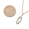 Natural Paua Shell Pendant Necklaces NJEW-JN05141-4