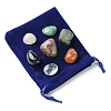 7Pcs Natural Labradorite & Amethyst & Rose Quartz & South Red Agate & Rhodonite & Green Aventurine & Quartz Crystal Tumbled Stone Sets DIY-FS0007-10B-1