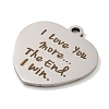 Non-Tarnish Valentine's Day 201 Stainless Steel Pendants STAS-L079-24P-02-2